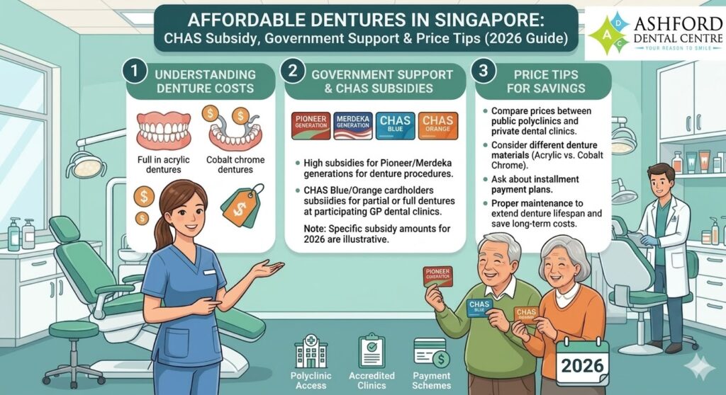 Affordable Dentures in Singapore: CHAS Subsidy, Government Support & Price Tips (2026 Guide) dental clinic thomson